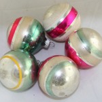 vintage ornaments,Shiny Brite,stripes